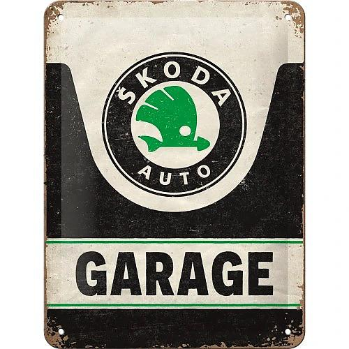 Retro cedule Škoda Garage 15x20cm