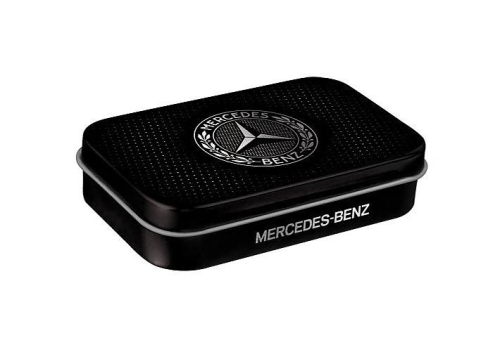 Plechová krabička s mentolkami Mint Box XL - Mercedes-benz Logo Black &amp; Silver