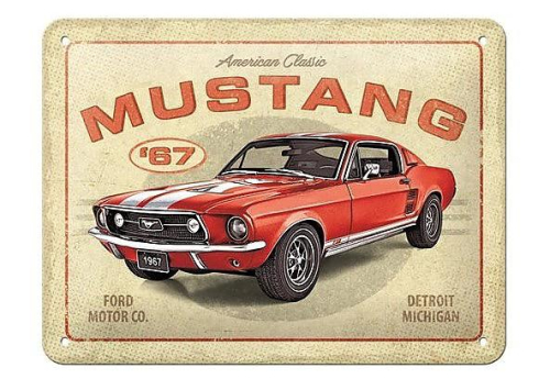 Retro cedule Ford Mustang 15x20cm