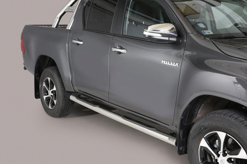 Nerez boční nášlapy se stupátky Toyota Hilux VIII doublecab