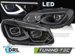 Přední LED světla s denním svícením pro Volkswagen Golf VI - černé provedení