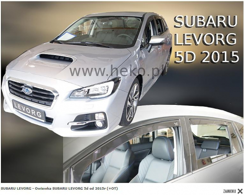 Deflektory-ofuky oken Subaru Levorg přední + zadní