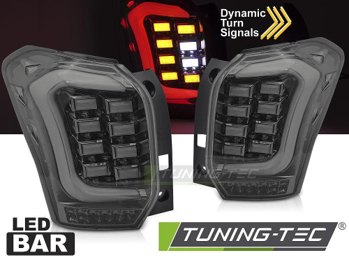 Zadní LED BAR světla s dynamickým blinkrem Subaru Forester IV - kouřové provedení