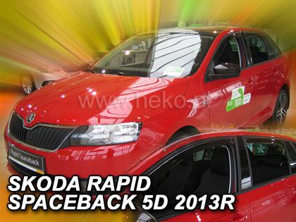 Deflektory-ofuky oken Škoda Rapid Spaceback + zadní