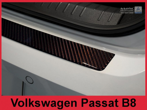 Kryt prahu zadních dveří Volkswagen Passat B8 LIMOUSINE - karbon, červený