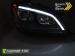 Přední světla Tube Light Mercedes W164 ML M-class s LED parkovacím světlem a dynamickým blinkrem