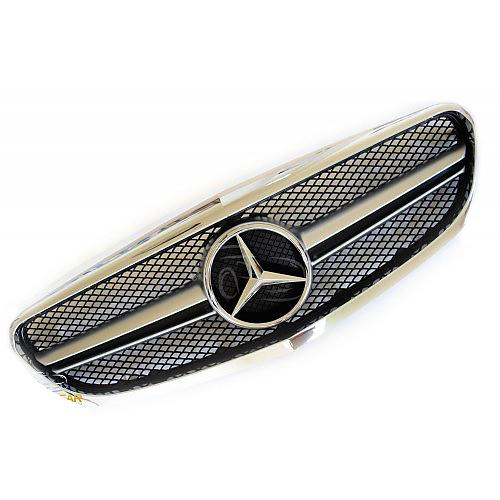 Sportovní maska s logem Mercedes C-Class W205 Exclusive/Classic - chrom