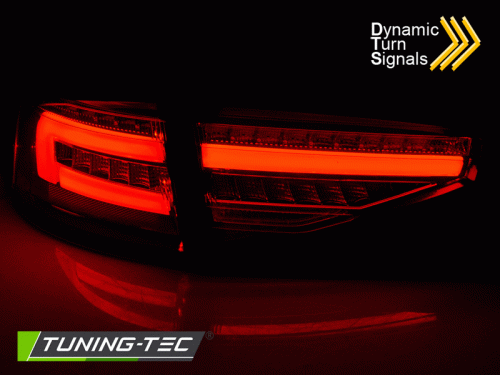 Zadní LED dynamická světla Audi A4 B8 sedan červeno - kouřové provedení