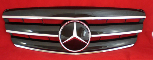Sportovní maska s logem Mercedes S Class W221, černá-chrom