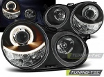 Přední světla černé Angel Eyes Volkswagen Polo 9N