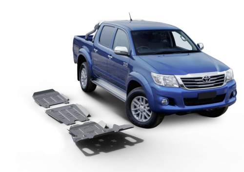 sada ALU krytů podvozku Toyota Hilux Vigo - motor+radiátor, převodovka a rozdělovací převodovka
