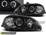 Přední světla černá Angel Eyes LED Honda Civic