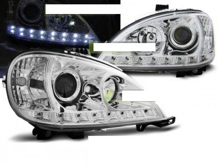 LED přední světla Mercedes W163 ML chrom