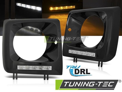 Přední rámeček světel s LED denními světly Mercedes-Benz G W461/W463, černé provedení