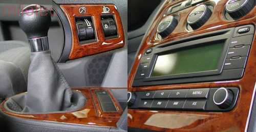 Dekor středového panelu Škoda Superb I - kořenové dřevo