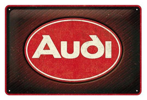 Retro cedule Audi - Red Shine - 20x30cm