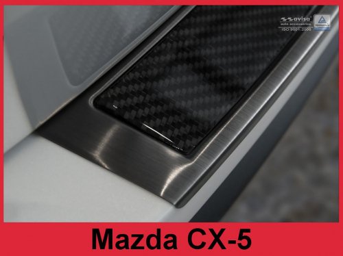 Kryt prahu zadních dveří Mazda CX-5 - nerez-grafit/karbon