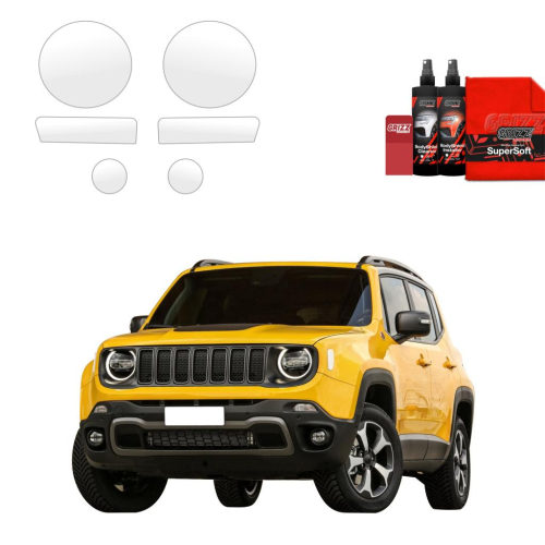 Ochranná folie GRIZZ na přední světlomety Jeep Renegade