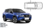 Sluneční clony CarShades Nissan X-Trail IV - 2 ks