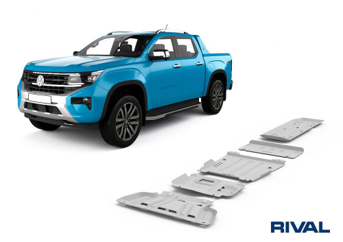 sada ALU krytů podvozku Volkswagen Amarok II - motor, radiator, převodovka, rozdělovací převodovka a nádrž