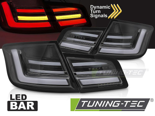 Zadní LED světla s dynamickým blinkrem pro BMW F10, provedení černý mat