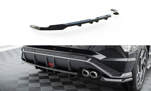 Zadní spoiler nárazníku Hyundai Kona N-Line Mk2, s žebrováním