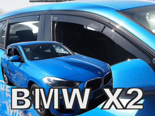 Deflektory-ofuky oken BMW X2 F39, přední+zadní