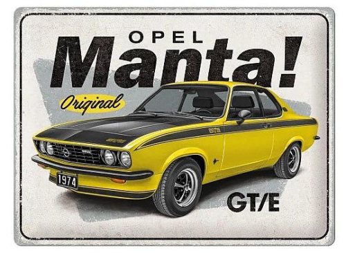 Retro cedule - Opel Manta GT/E 30x40cm