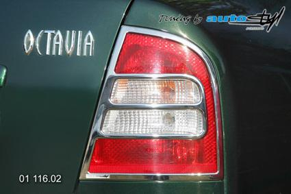Rámečky zadních světel Škoda Octavia I FL - chrom