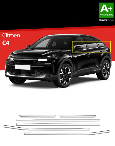 Nerez lišty spodní hrany oken dveří Citroen C4