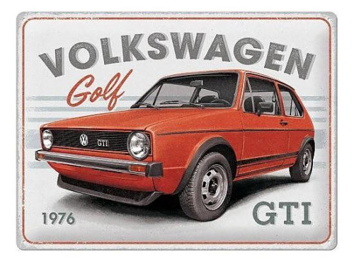 Retro cedule - Volkswagen GTI 1976 30x40cm