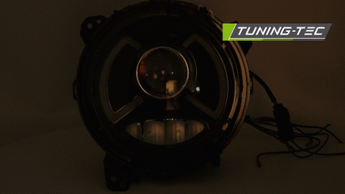 Přední LED světla s denním svícením pro Jeep Wrangler JL