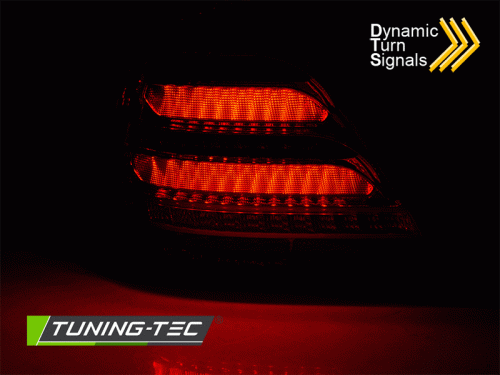 Zadní světla LED BAR s dynamickým blinkrem Mercedes C W203 červeno/bílé provedení
