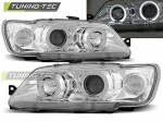 Přední světla chrom Angel Eyes Peugeot 306