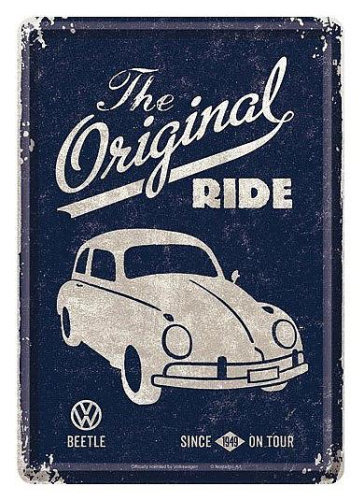 Retro pohlednice - Volkswagen - Beetle - The Original Ride 10x14,5cm