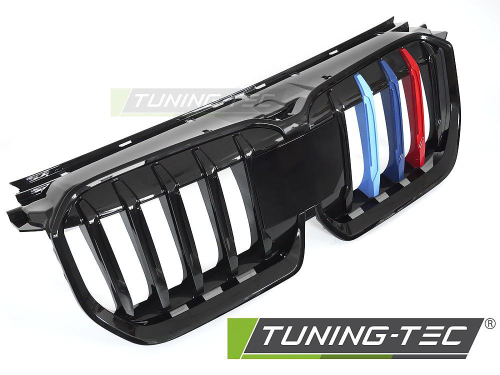 Maska-ledvinky pro BMW X1 U11, černý lesk s trikolórou