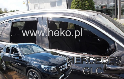 Deflektory-ofuky oken Mercedes GLC X253 přední + zadní
