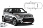 Sluneční clony CarShades Kia Soul Hatchback, 5dvéř.