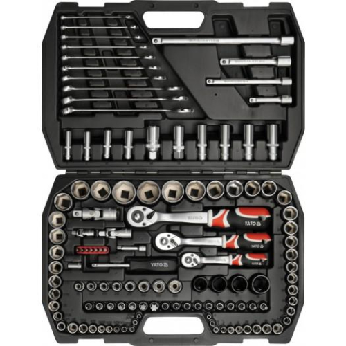 Gola sada 1/2", 3/8", 1/4" + příslušenství 120 ks