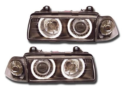 Přední světla s Angel Eyes BMW E36 Coupe