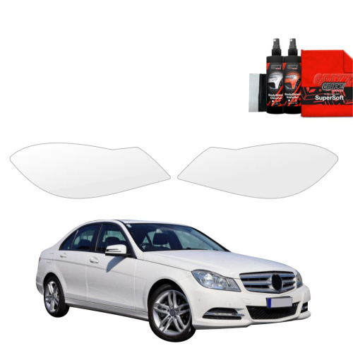 Ochranná folie GRIZZ na přední světlomety Mercedes Benz C Class W204 Sedan Facelift