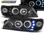 Přední světla černá LED Angel Eyes Peugeot 306