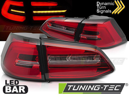 Zadní LED světla Volkswagen Golf VII Combi s dynamickým blinkrem, červeno-bílé provedení