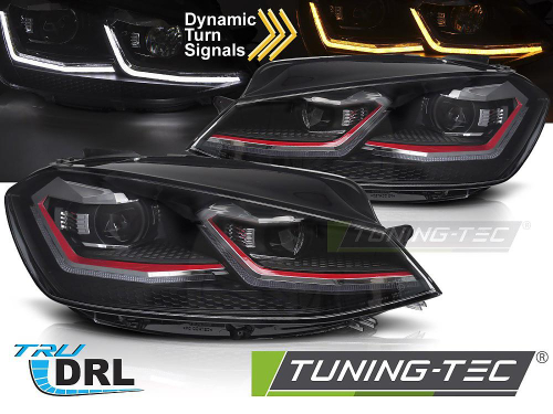 Přední LED světla s denním svícením a dynamickým blinkrem pro Volkswagen Golf VII