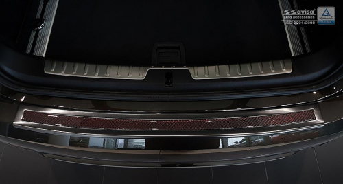 Kryt prahu zadních dveří BMW X6 F16 - grafit nerez-červený karbon