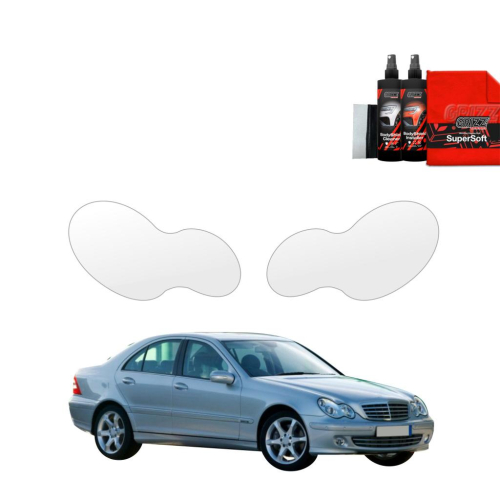 Ochranná folie GRIZZ na přední světlomety Mercedes Benz C Class W203 Sedan