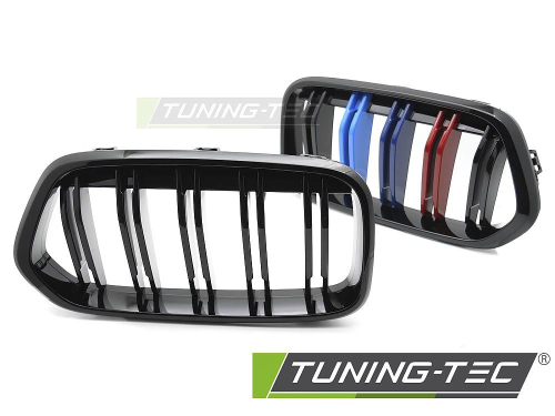 Maska-ledvinky pro BMW X2 F39, černý lesk s trikolórou