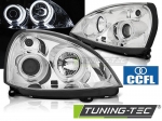 Přední světla angel eyes CCFL Renault Clio B chrom