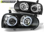 Přední světla černá LED Angel Eyes Volkswagen Golf III