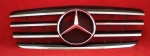 Sportovní maska Mercedes E Class W210, černá-chrom